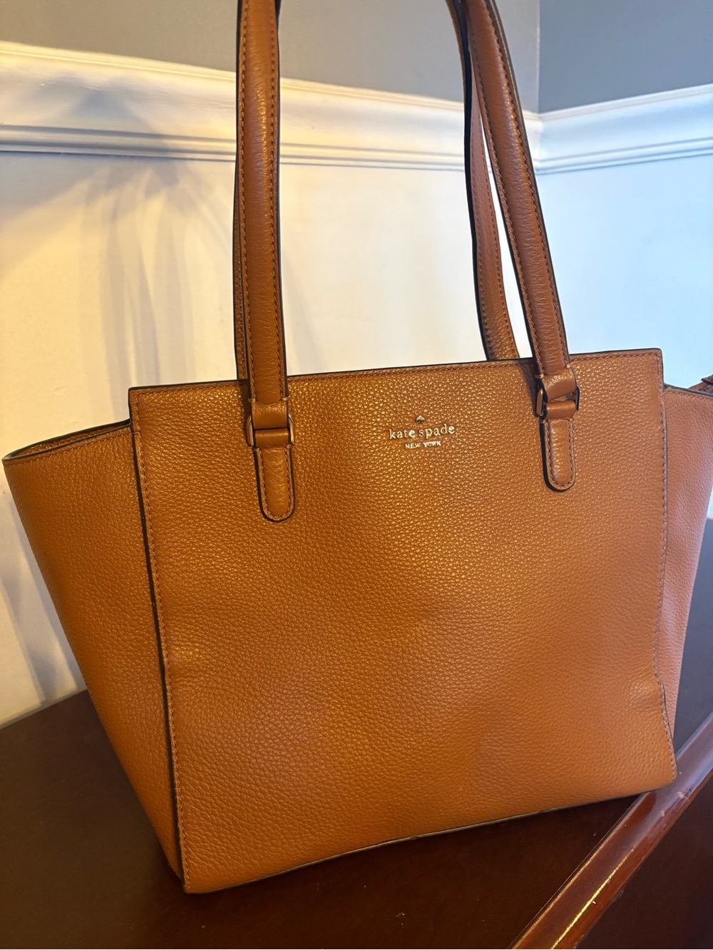 kate spade Tan Pebbled Leather Tote